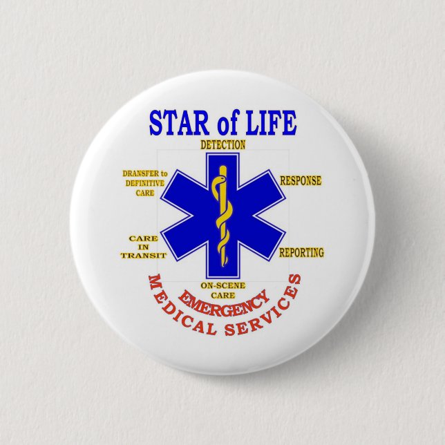 BADGE ROND 5 CM STAR DE VIE (Devant)
