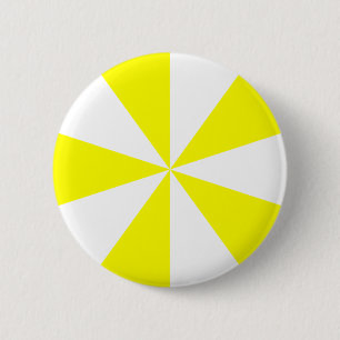 Badge Rond 5 Cm Starburst jaune