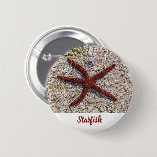 Badge Rond 5 Cm Starfish Ocean Plage Vintage Souvenir rétro