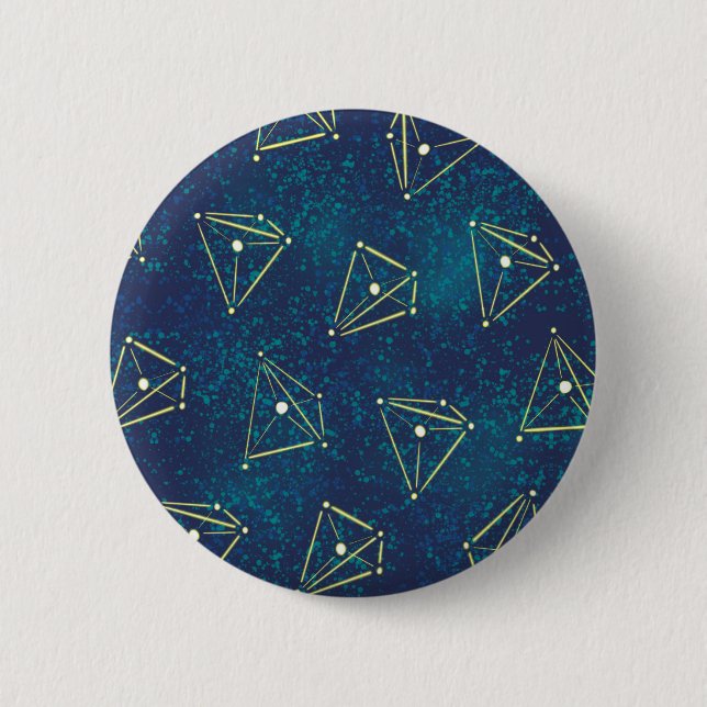 Badge Rond 5 Cm Starry Sky Géométrie spatiale Constellations de ch (Devant)