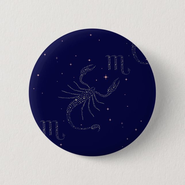 Badge Rond 5 Cm stars scorpio (Devant)