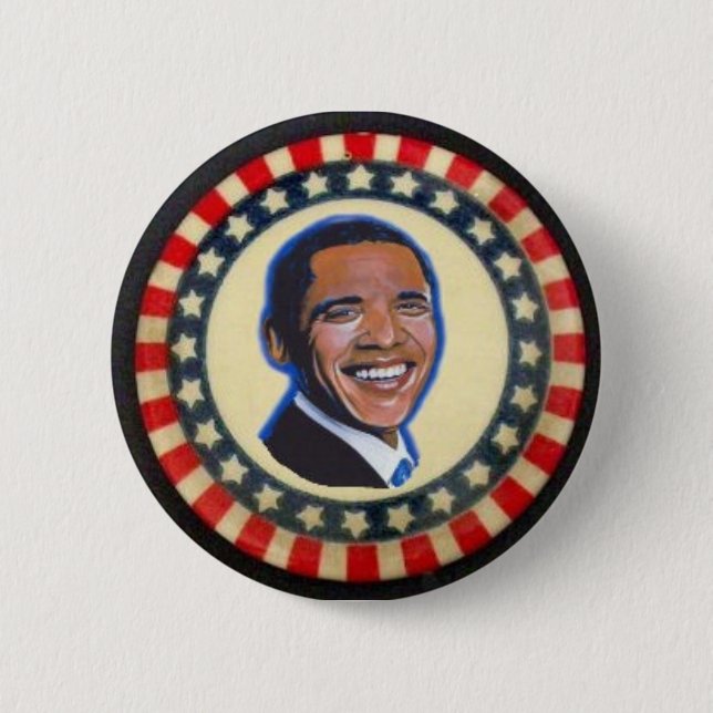 Badge Rond 5 Cm Stars&stripes d'Obama (Devant)