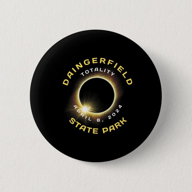 Badge Rond 5 Cm State Park Texas Solar Eclipse 8 avril 2024 (Devant)