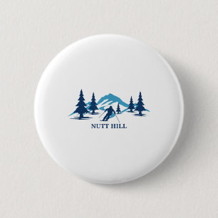 Badge Rond 5 Cm Station de ski de Nutt Hill Wisconsin Ski de fond