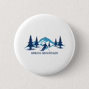 Badge Rond 5 Cm Station de ski de Spring Mountain Pennsylvania Ski