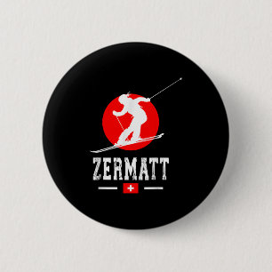 Badge Rond 5 Cm Station de ski de Zermatt Alpes Montagnes suisses