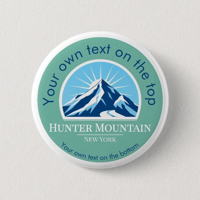 Badge Rond 5 Cm Station de ski Hunter Mountain New York (Devant)