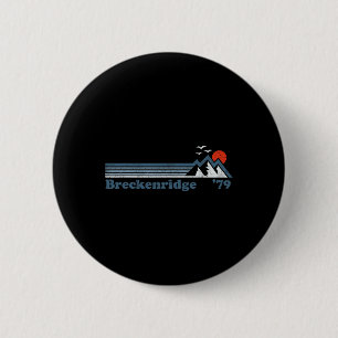 Badge Rond 5 Cm Station de ski Retro Breckenridge Colorado Snowboa