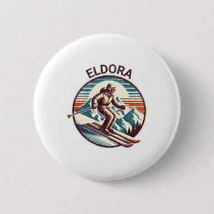 Badge Rond 5 Cm Station de ski Retro Vintage Eldora Colorado Stati