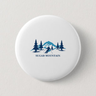 Badge Rond 5 Cm Station de ski Sugar Mountain Caroline du Nord Ski