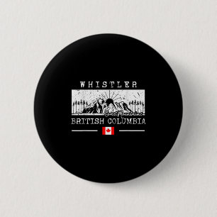 Badge Rond 5 Cm Station de ski Whistler Mountain Canada Ski Britis