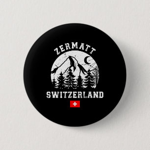 Badge Rond 5 Cm Station de ski Zermatt Suisse Alpes Ski alpin