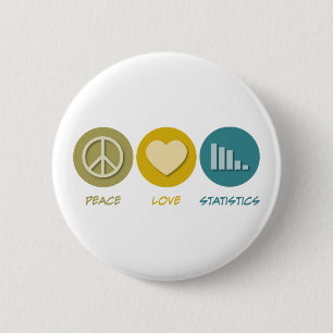 Badge Rond 5 Cm Statistiques d'amour de paix