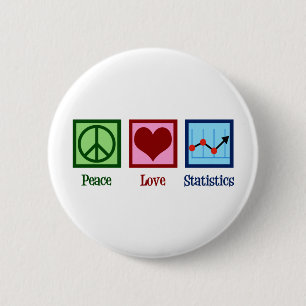 Badge Rond 5 Cm Statistiques de l'amour pour la paix