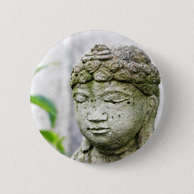 Badge Rond 5 Cm Statue de Bouddha (Devant)