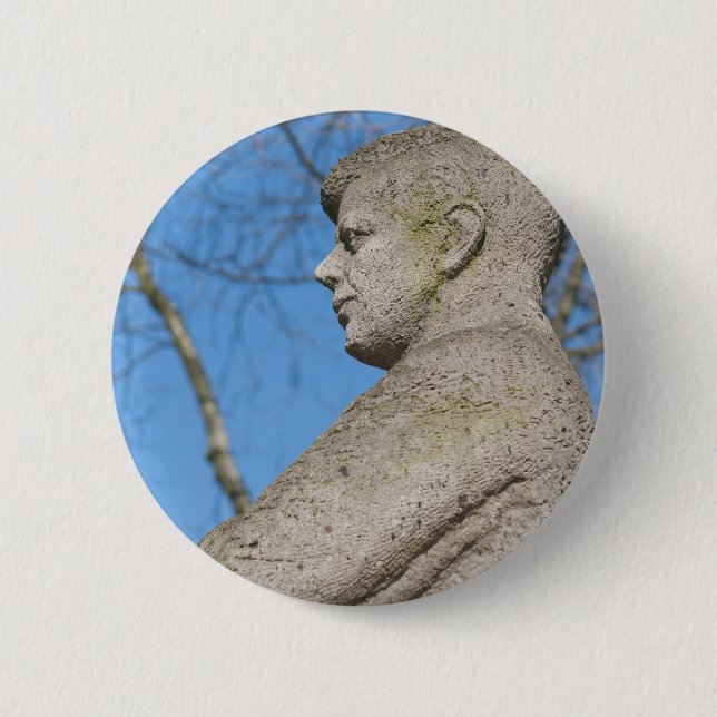 Badge Rond 5 Cm Statue de John F. Kennedy à Bonn (Devant)
