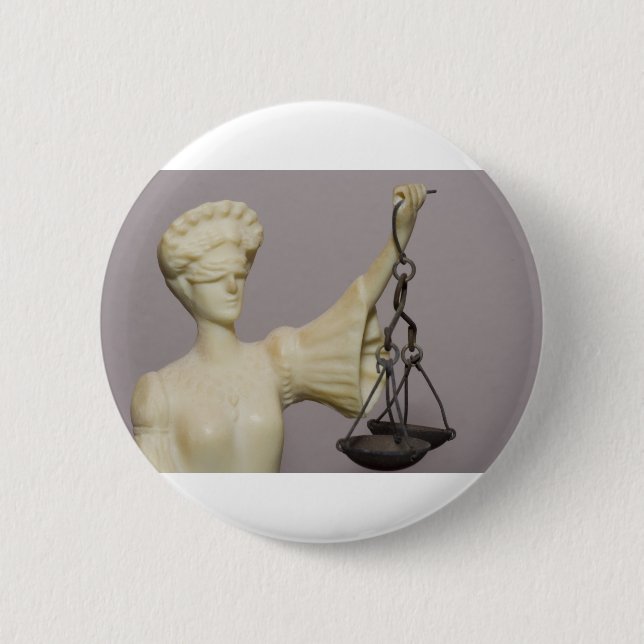 Badge Rond 5 Cm Statue de la déesse Themis (Devant)