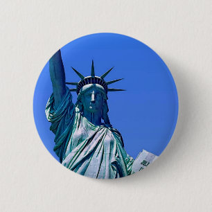 Badge Rond 5 Cm Statue de la liberté