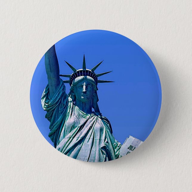 Badge Rond 5 Cm Statue de la Liberté (Devant)