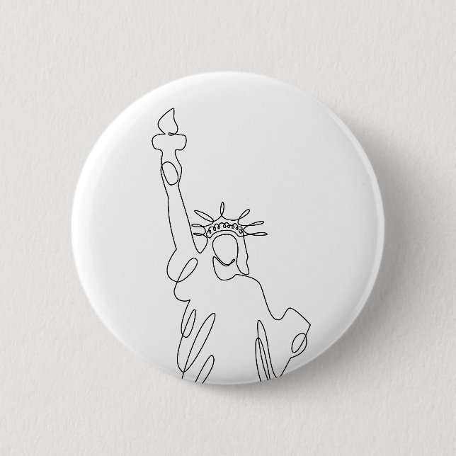 Badge Rond 5 Cm Statue de la Liberté (Devant)
