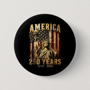 Badge Rond 5 Cm Statue de la Liberté 250 Ans 250e Anniversaire 4 