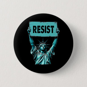 Badge Rond 5 Cm Statue De La Liberté 4 juillet Patriotique Résiste
