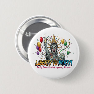 Badge Rond 5 Cm Statue de la Liberté Fête de la Statue de la Liber
