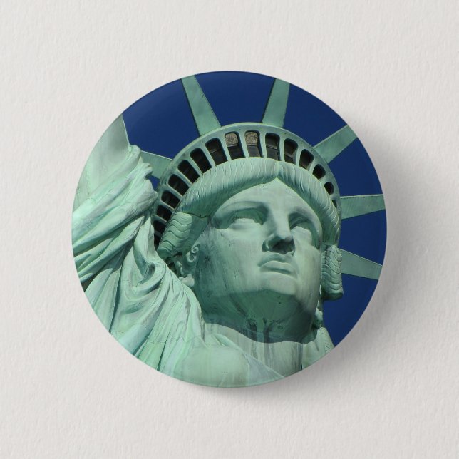 Badge Rond 5 Cm Statue de la liberté, New York (Devant)