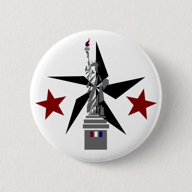 Badge Rond 5 Cm statue de liberté (Devant)