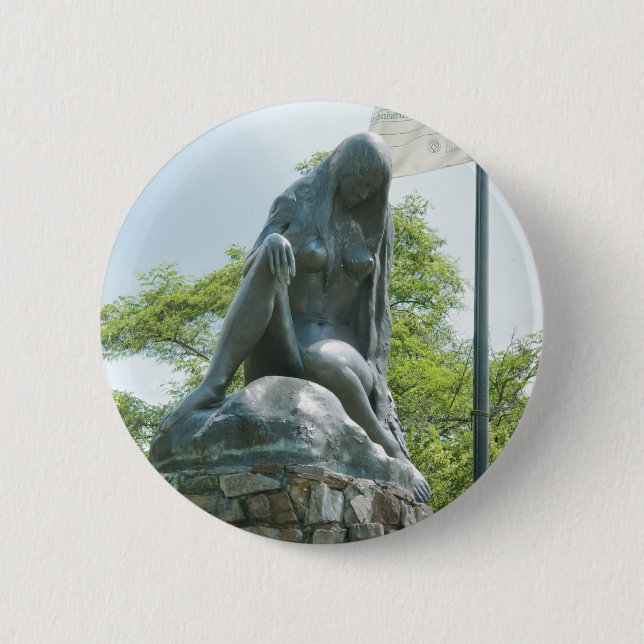 Badge Rond 5 Cm Statue de Lorelei (Devant)