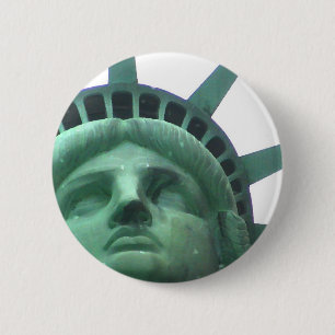 Badge Rond 5 Cm Statue d'effet d'huile de liberté