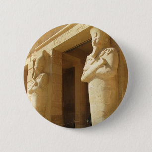 Badge Rond 5 Cm Statues d'Osirian de Hatshepsut - pharaon féminin