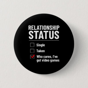 Badge Rond 5 Cm Statut relationnel Célibataire En couple Jeux vidé