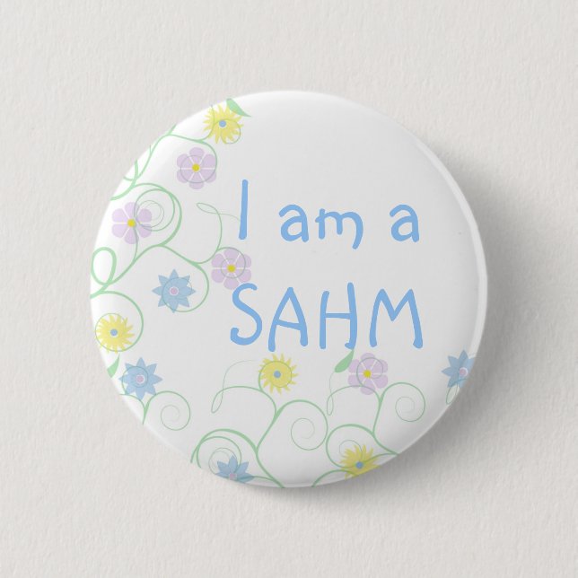 Badge Rond 5 Cm Stay at Home Maman (Devant)