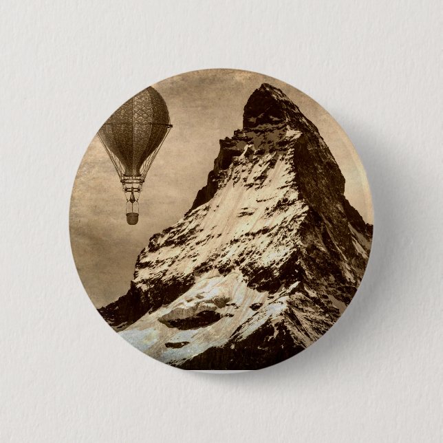 Badge Rond 5 Cm Steampunk Matterhorn (Devant)