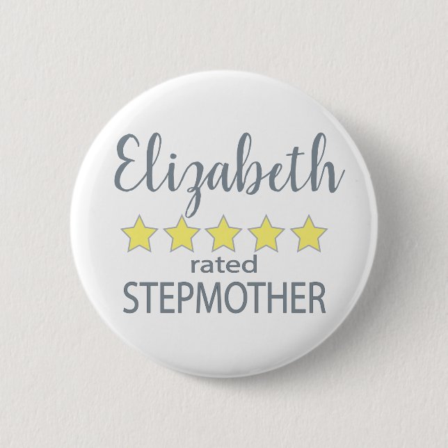 Badge Rond 5 Cm Stepmère 5 étoiles (Devant)