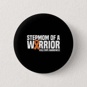 Badge Rond 5 Cm Stepmere D'Un Guerrier Orange Ribbon Rsdcrps Décer