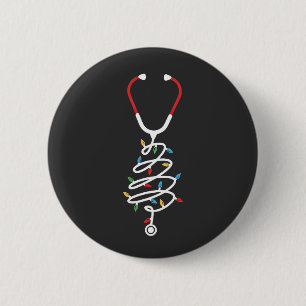 Badge Rond 5 Cm Stethoscope Fournitures Médicales Lumières Arbre d