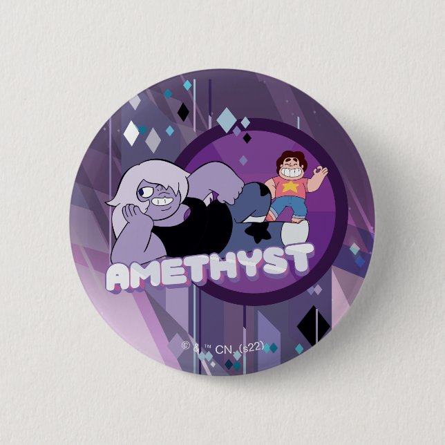Badge Rond 5 Cm Steven Universe | Graphique de caractères d'améthy (Devant)
