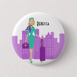 Badge Rond 5 Cm Steward (hôtesse de l'air) fabuleux