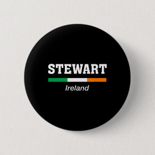 Badge Rond 5 Cm Stewart Nom de famille irlandais Saint-Patrick Irl
