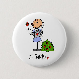 Badge Rond 5 Cm Stick Figure I T-shirts et cadeaux de jardin