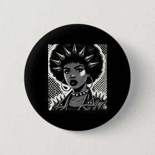 Badge Rond 5 Cm Sticke d'illustration noir et blanc