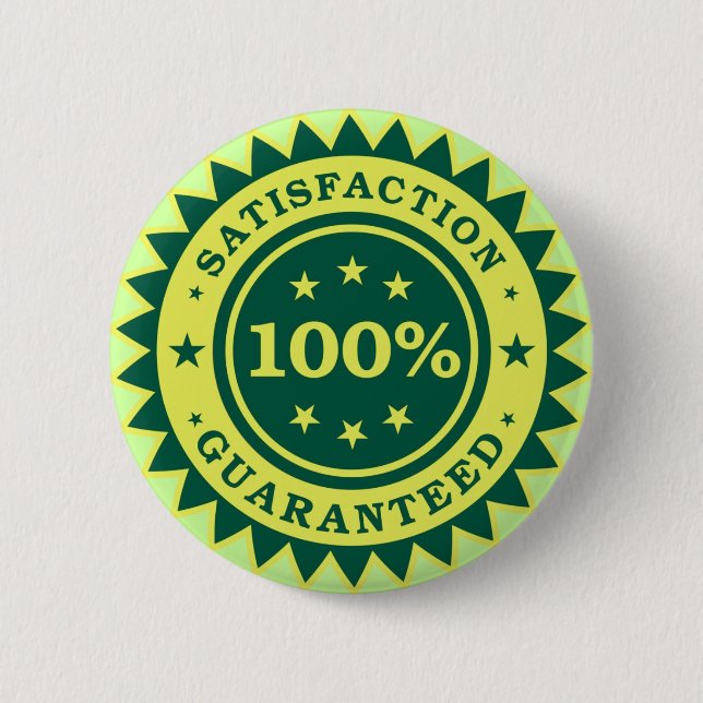 Badge Rond 5 Cm Sticker 100% Satisfaction Garantie (Devant)