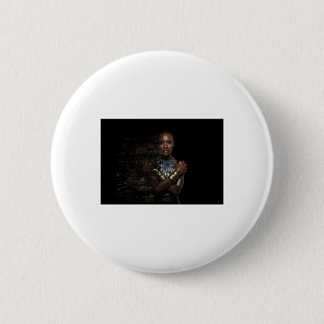 Badge Rond 5 Cm Sticker à dispersion de la reine noire (Devant)