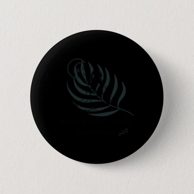 Badge Rond 5 Cm Sticker de Napper Expert Niveau Mindfulness (Devant)