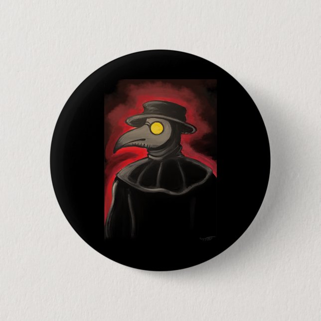 Badge Rond 5 Cm Sticker de peinture de Peste Doctor (Devant)