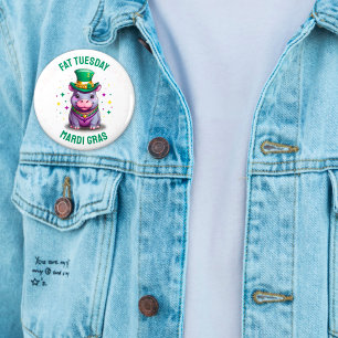 Badge Rond 5 Cm Sticker en gros Mardi Gras Mardi Hippo