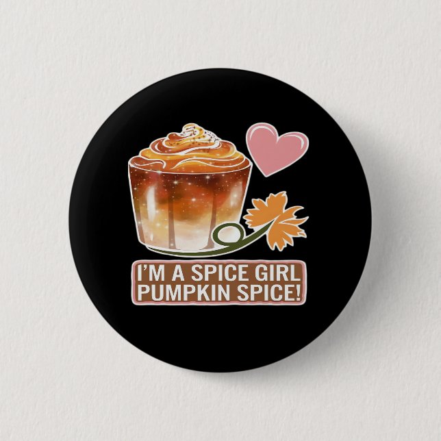 Badge Rond 5 Cm Sticker Latte Fille épice citrouille (Devant)