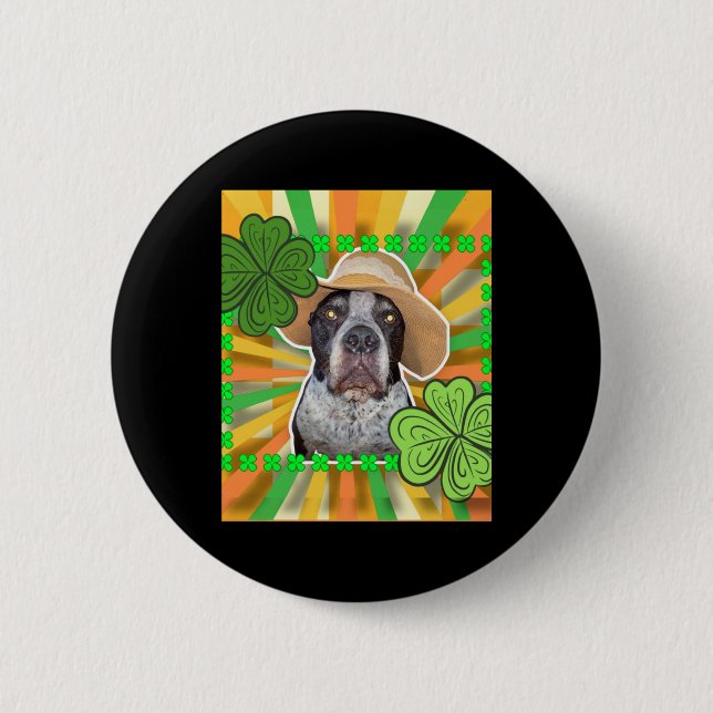 Badge Rond 5 Cm Sticker pour chien St. Patrick (Devant)